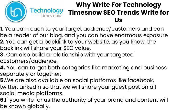 SEO Trends Write For Us, Contribute And Submit post