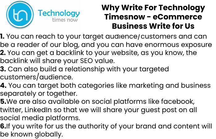 Why Write For Technology Timesnow - eCommerce Business Write for Us