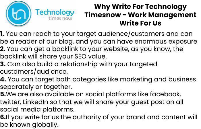 Work Management Write For Us, Contribute And Submit Post
